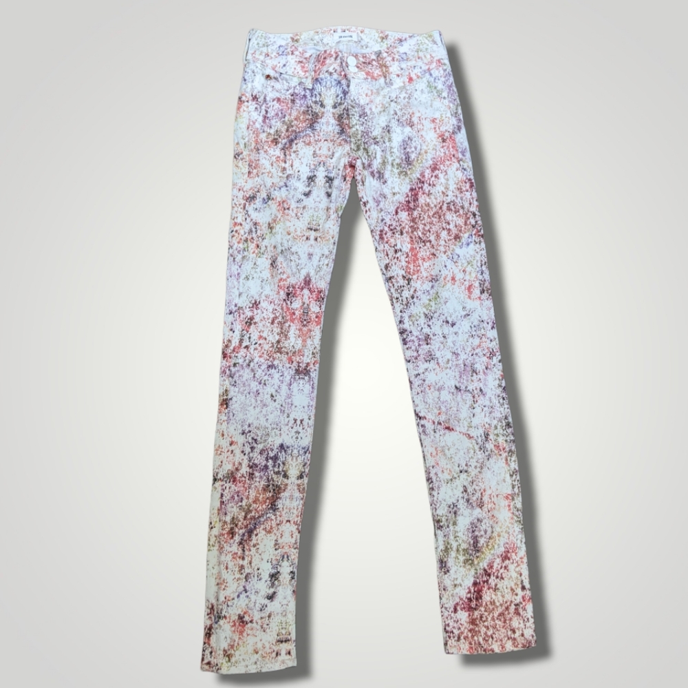 HP Hudson Jeans Multi Color Collin Mid Rise Skinny Size 25